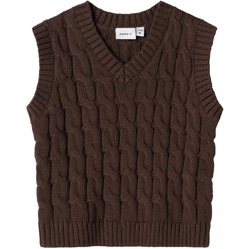 Knitted Round NeckName It Bracken Remon Knit Slipover