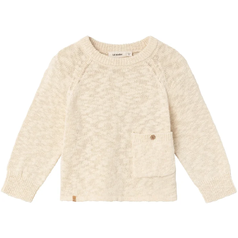 Knitted VestLil'Atelier Bleached Sand Jeff Knit Blouse