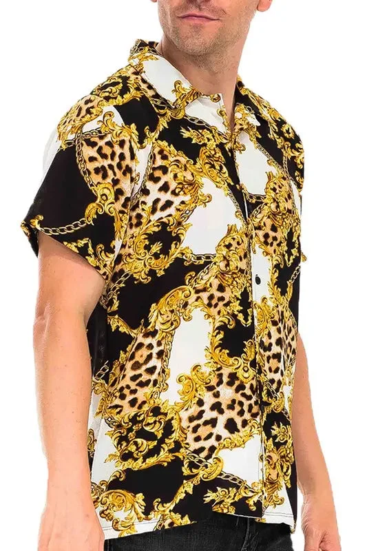 Weiv Leopard Cheetah Button Down ShirtUV-Protection Shirts