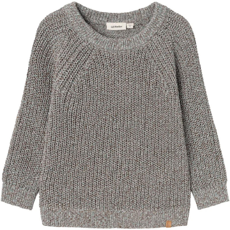 Knit RibbedLil'Atelier Sky Gray Noro Knit Blouse