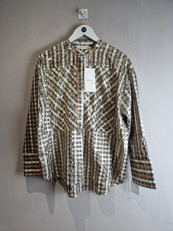 Munthe gold check blouse, new - size 10Festival Shirts