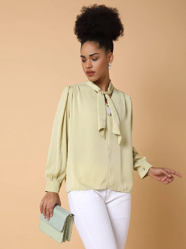 Women Solid Shirt Style Green Top-1987-GreenOutdoor Shirts