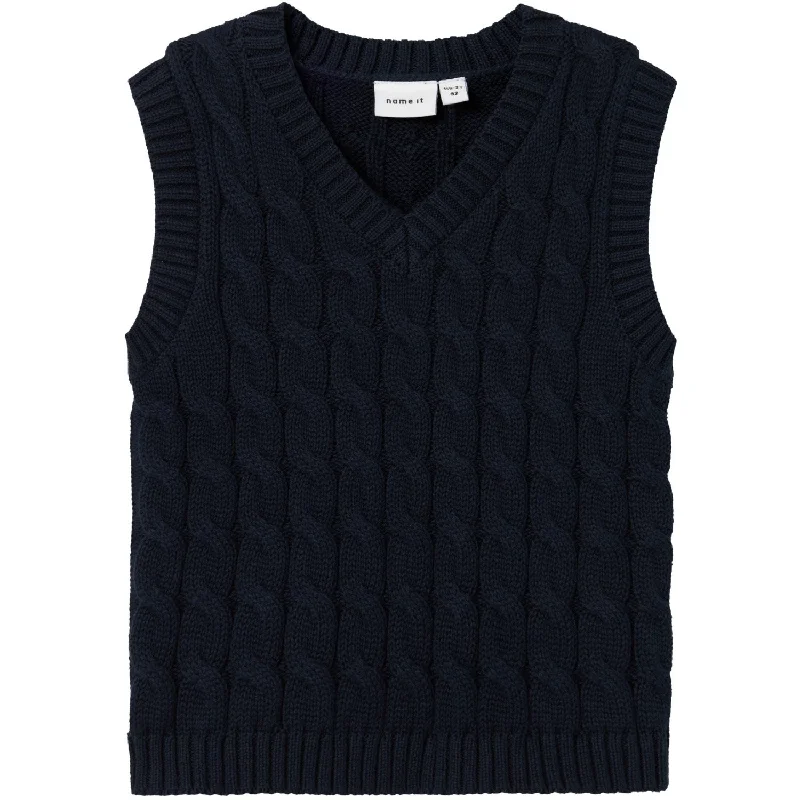 Knit Button-UpName It Dark Sapphire Remon Knit Slipover