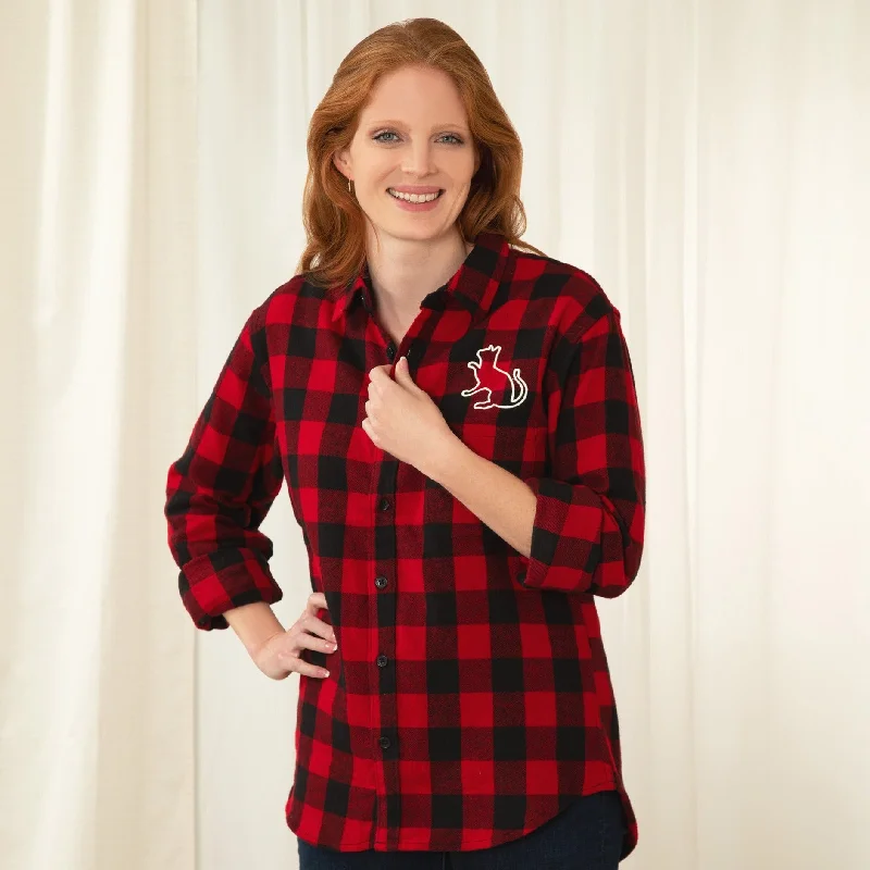 Pet Silhouette Flannel ShirtUV-Protection Shirts