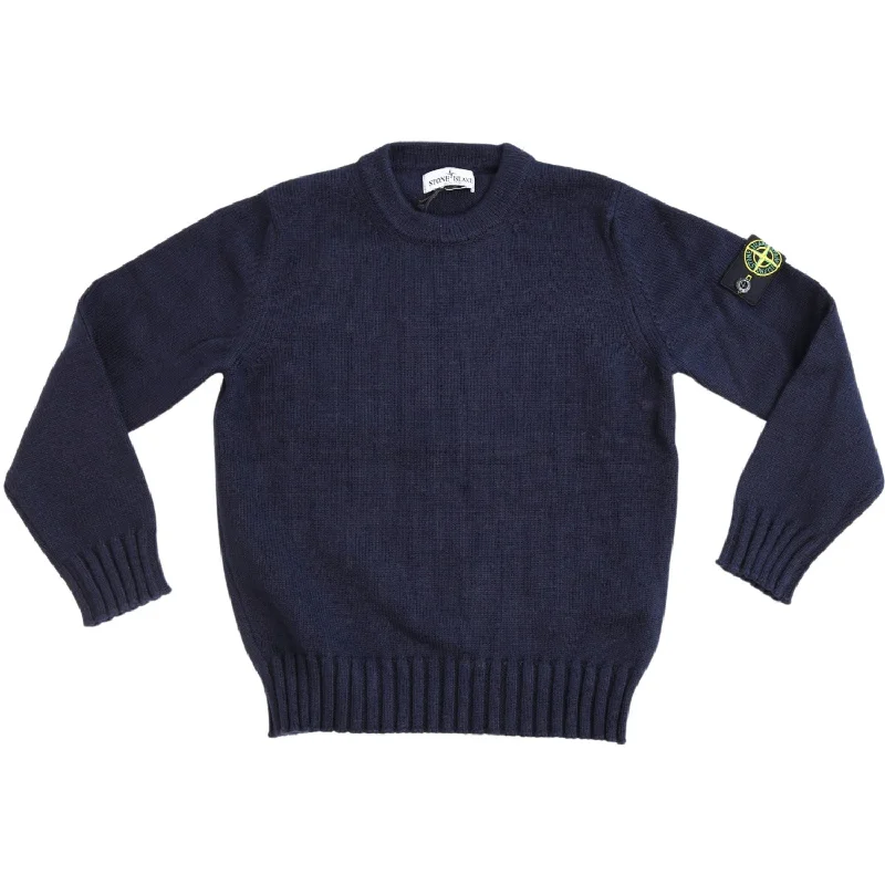 Knit PulloverStone Island Navy Blue Knitwear