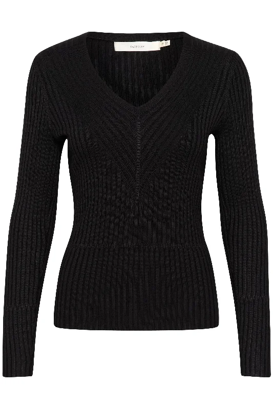 Knit LightweightInwear Jirai Ribbed Knit Jumper In Black