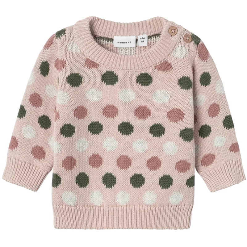 Knit RibbedName it Sepia Rose Tisally Knit Blouse