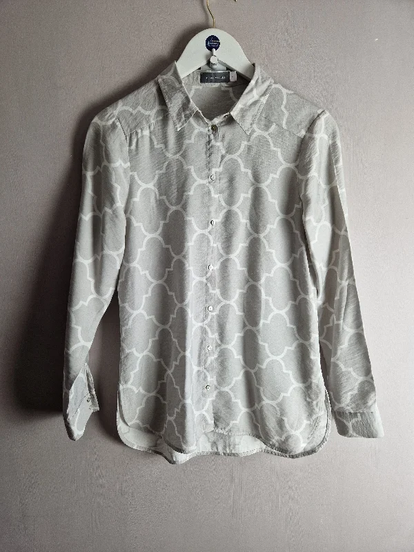 Mint Velvet grey patterned shirt - size 8Branded Shirts