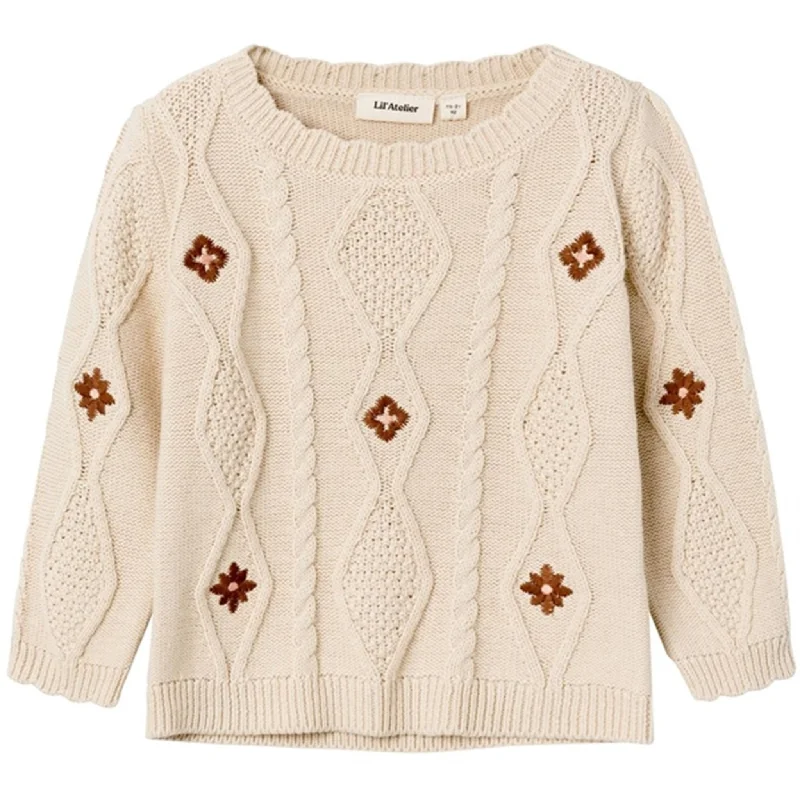 Knitted FineLil'Atelier Fog Tila Knitt Blouse