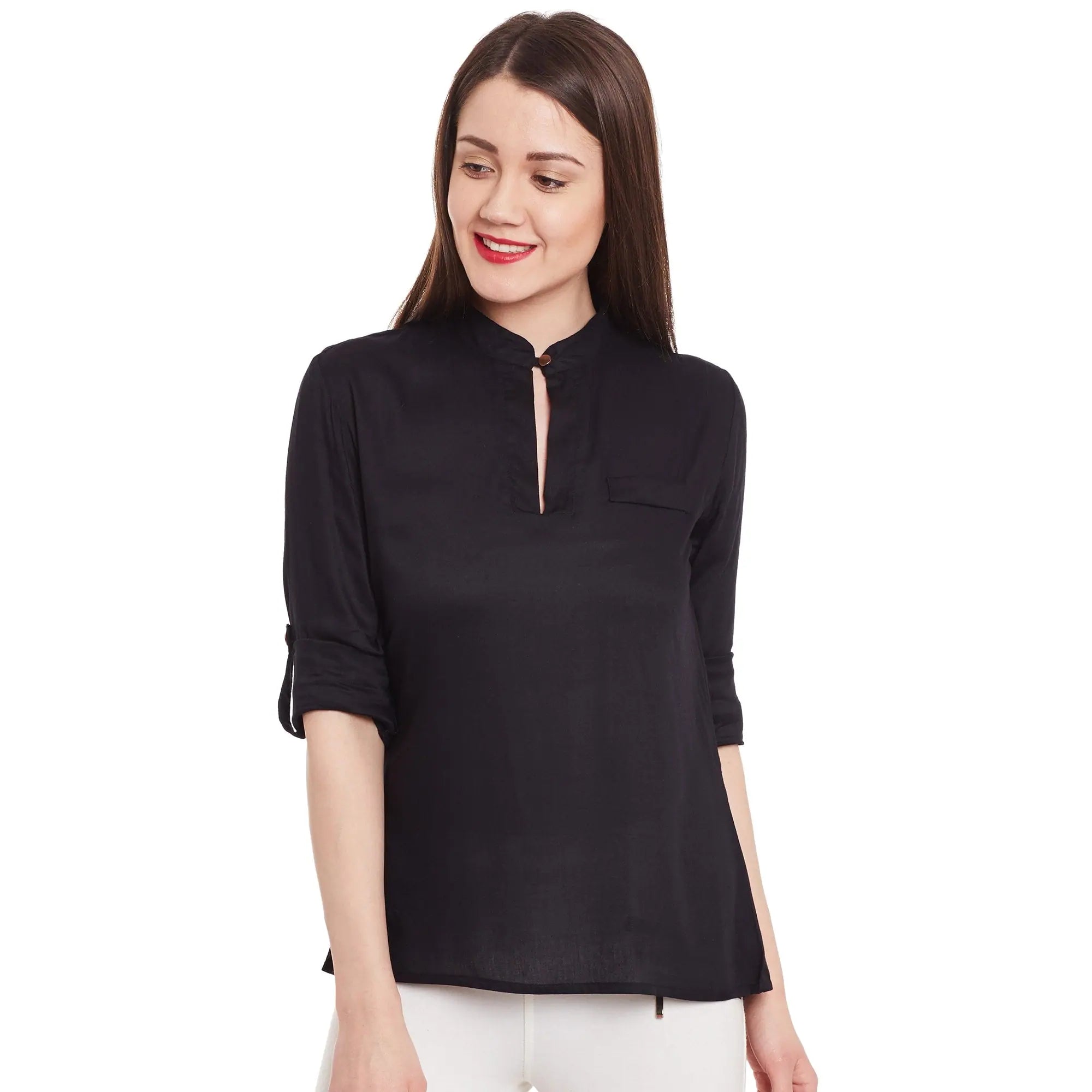 Shirt Top-PKT3006BLACK-XLRayon Shirts