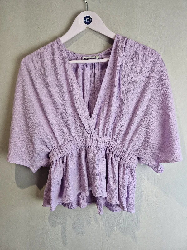 ASOS lilac crinkle blouse - size 10Studded Shirts