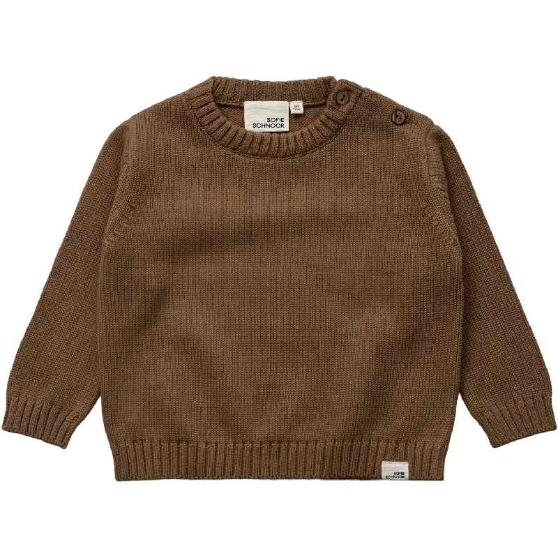 Knit HoodieSofie Schnoor Cashew Brown Knit Blouse