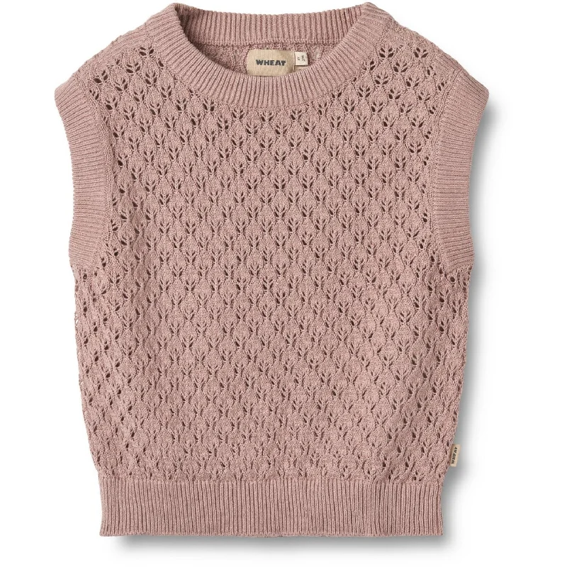 Knitted Zip-UpWheat Dry Rose Knit West Saga