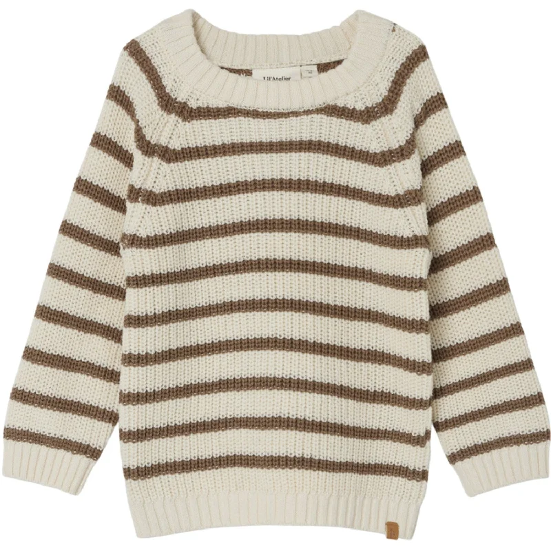 Knitted TexturedLil'Atelier Birch Emlen Knit Blouse Stripe