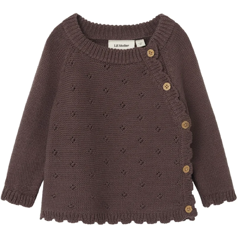 Knit CasualLil'Atelier Peppercorn Laguna Wrap Knit Blouse