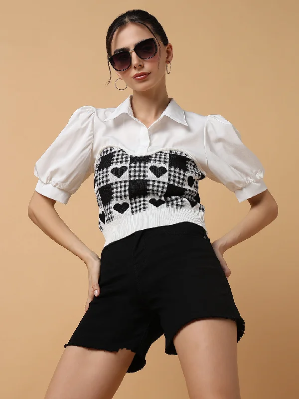 Women Black Solid Shirt Style Top-RF-45611-2-BlackSleep Shirts