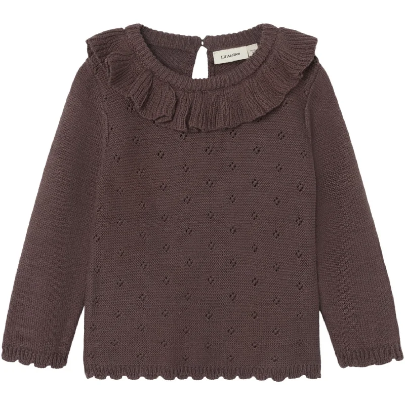 Knitted FormalLil'Atelier Peppercorn Laguna Knit Blouse