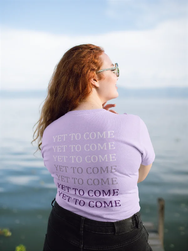 Yet To Come (Double Sided Print):  BTS - Half Sleeve T-Shirts: LavenderFitted T-Shirts