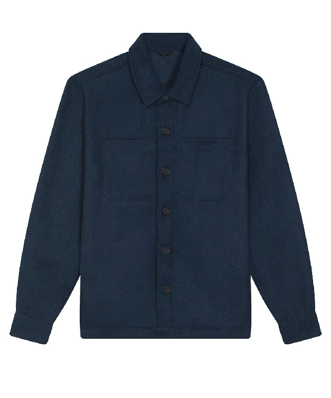 Linen JacketsFrench Navy - Unisex River shirt jacket (STJU845)