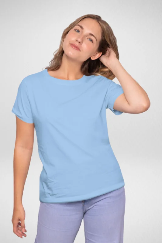 Light Blue T-shirt for womenHip-Hop T-Shirts