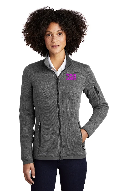 Faux Leather JacketsEddie Bauer Ladies Custom Sweater Fleece Jackets, Dark Grey Heather