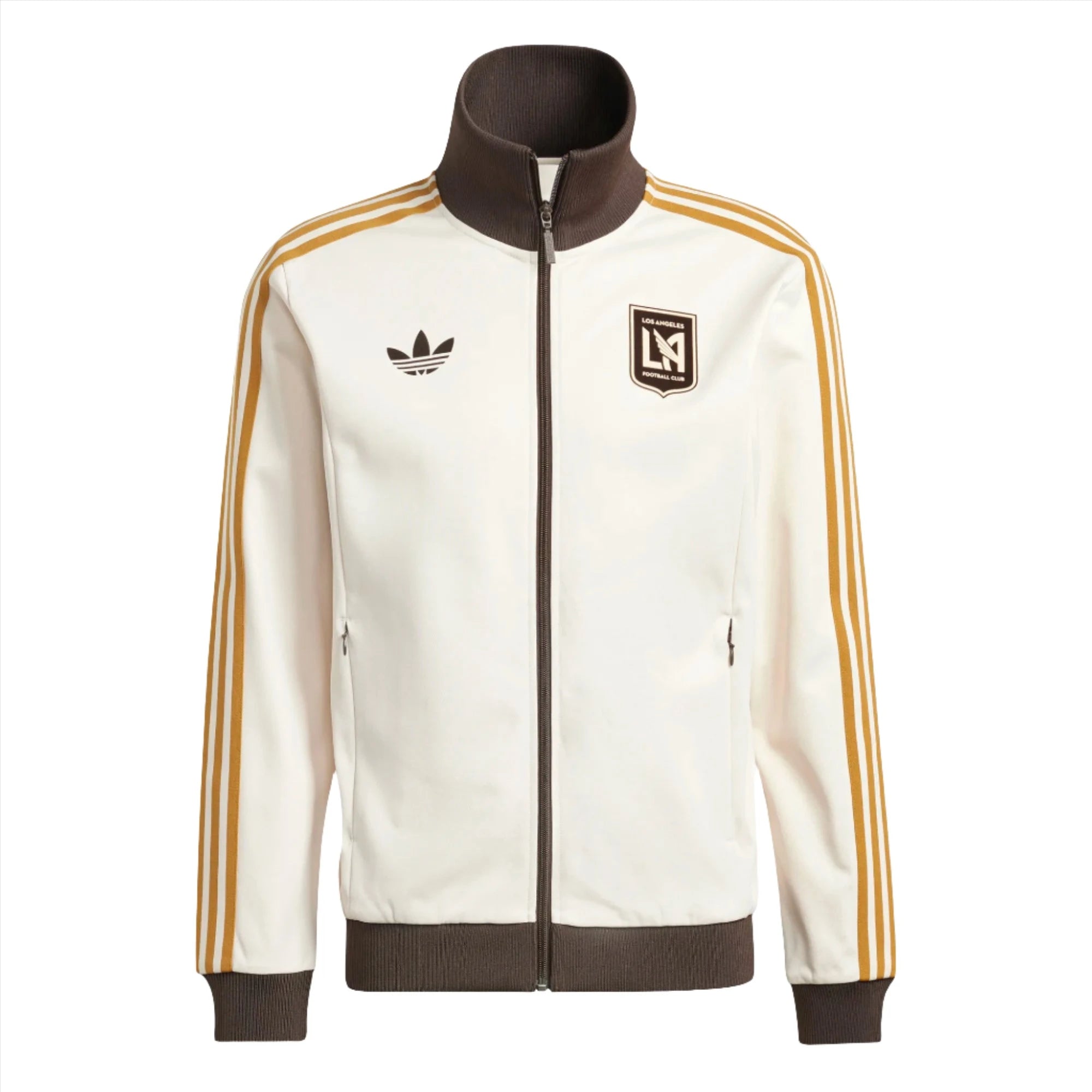 Polyester JacketsAdidas Originals Men's LAFC Anthem Full-Zip Jacket 2024 - Tan