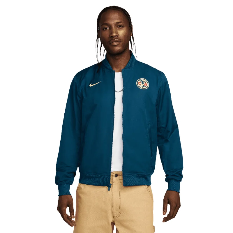 Safari JacketsNike Men's Club América Soccer Woven Unlined Bomber Jacket - Navy