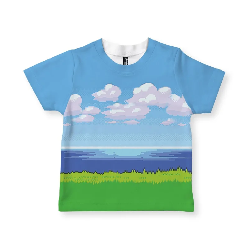 8-Bit Ocean Kid's T-ShirtJersey T-Shirts