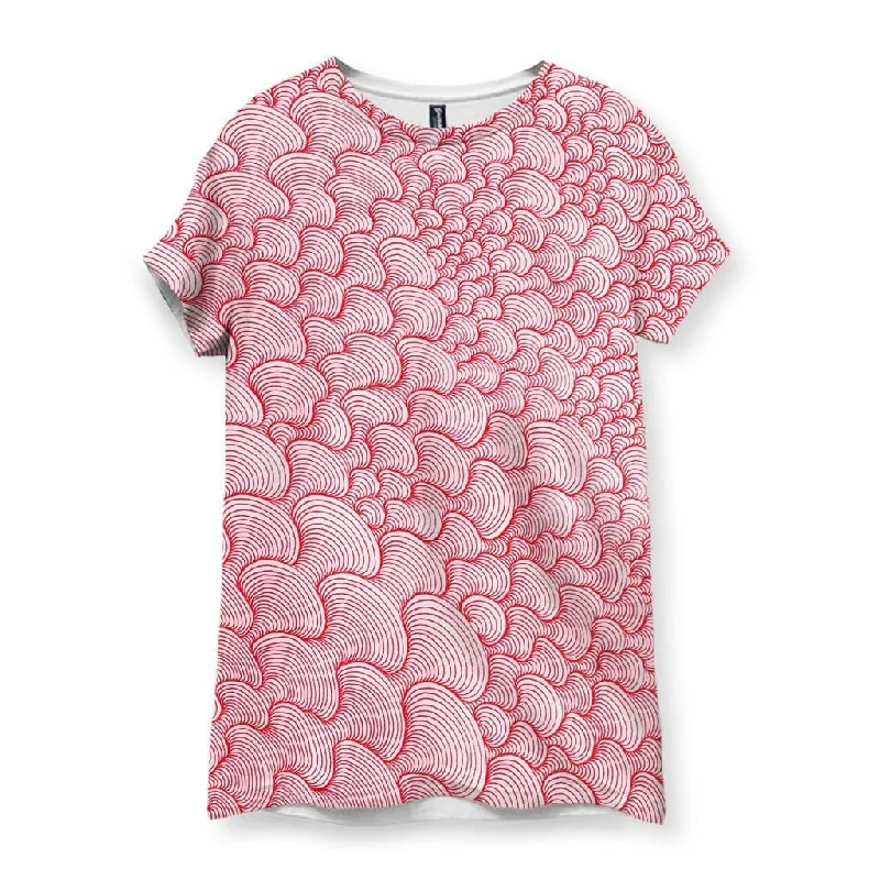 SCRIBBLEWAVE - Red Women's T-ShirtSheer T-Shirts