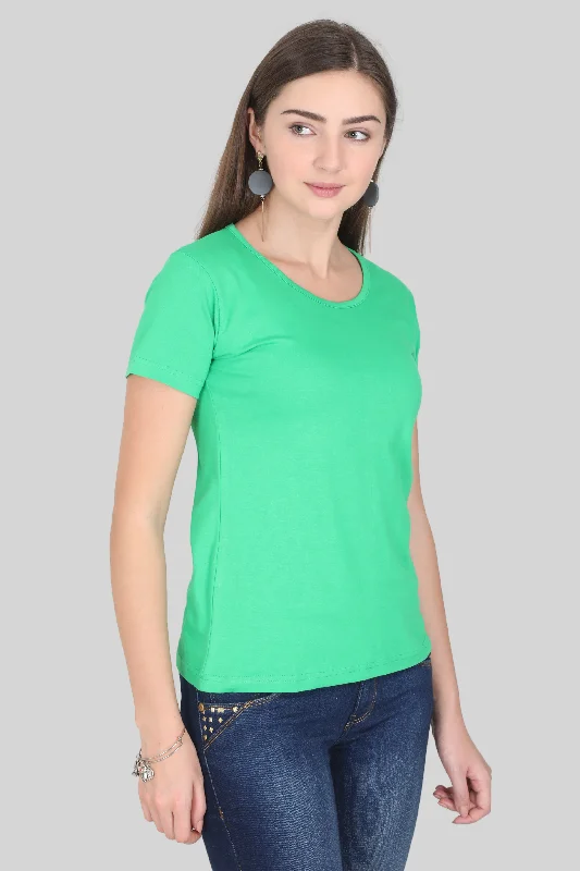 Flag Green Scoop Neck T-shirt for womenRibbed Cuff T-Shirts