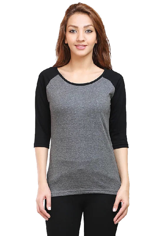 Dual Tone Raglan T Shirt for WomenHooded T-Shirts