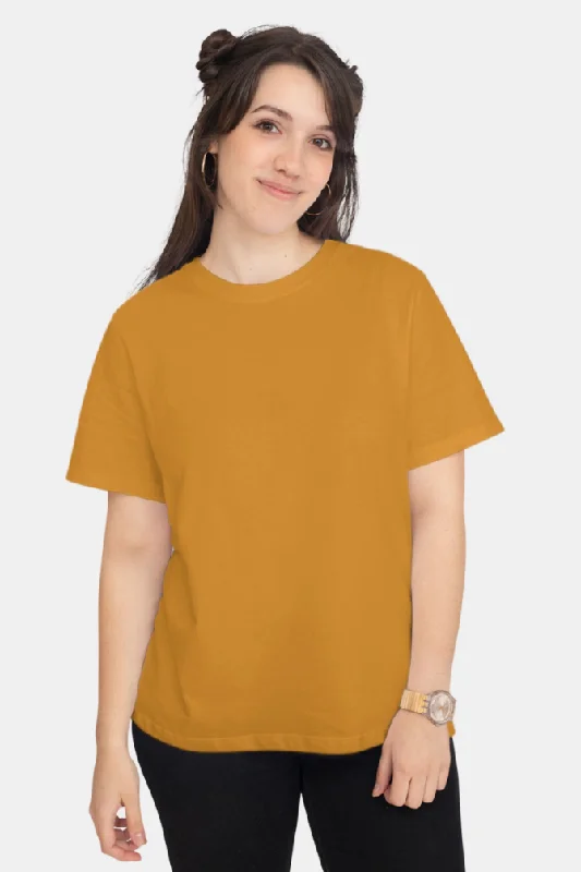 Mustard Yellow T-shirt for womenPocket T-Shirts