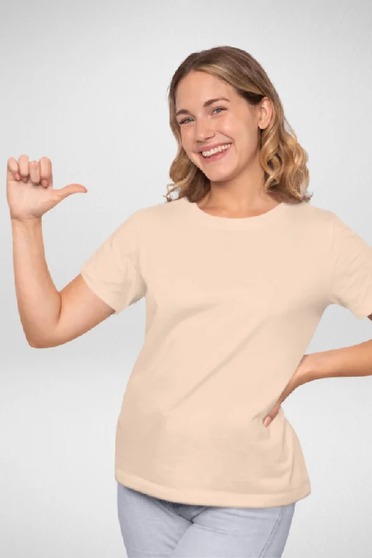 Soft Peach T-shirt for womenFleece T-Shirts