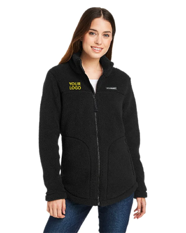 Snowboard JacketsCustom Columbia Ladies West Bend Sherpa Full-Zip Fleece Jacket, Black