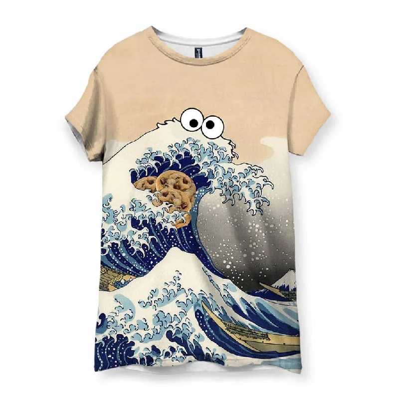 Cookie Wave Women's T-ShirtOff-Shoulder T-Shirts