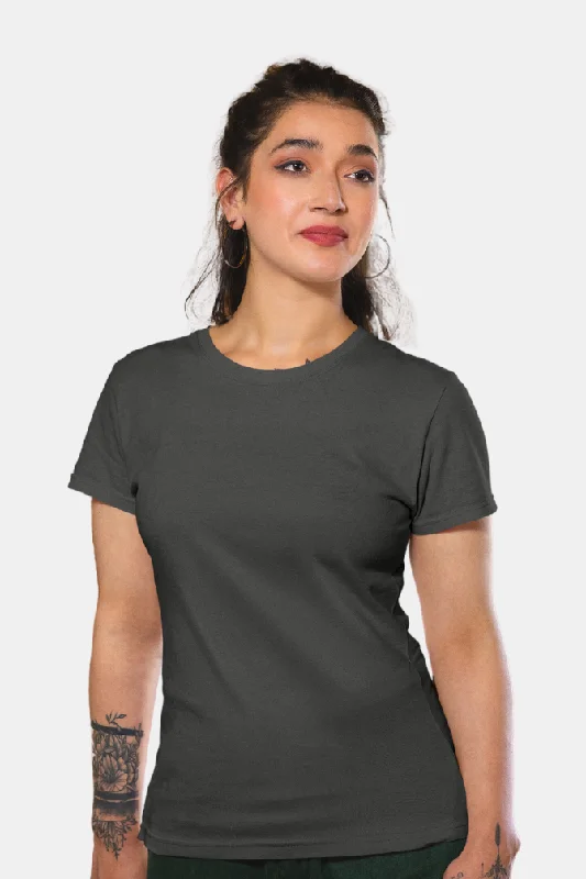 Steel Grey T-shirt for womenLongline T-Shirts