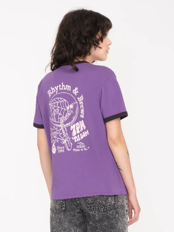 Truly Ringer T-Shirt - DEEP PURPLECropped T-Shirts