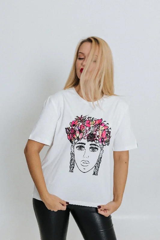 T-SHIRT FLOWER CROWN regularSheer T-Shirts