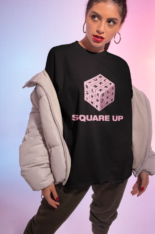 Square Up: Blackpink - HALF-SLEEVE T-SHIRTSLuxury T-Shirts