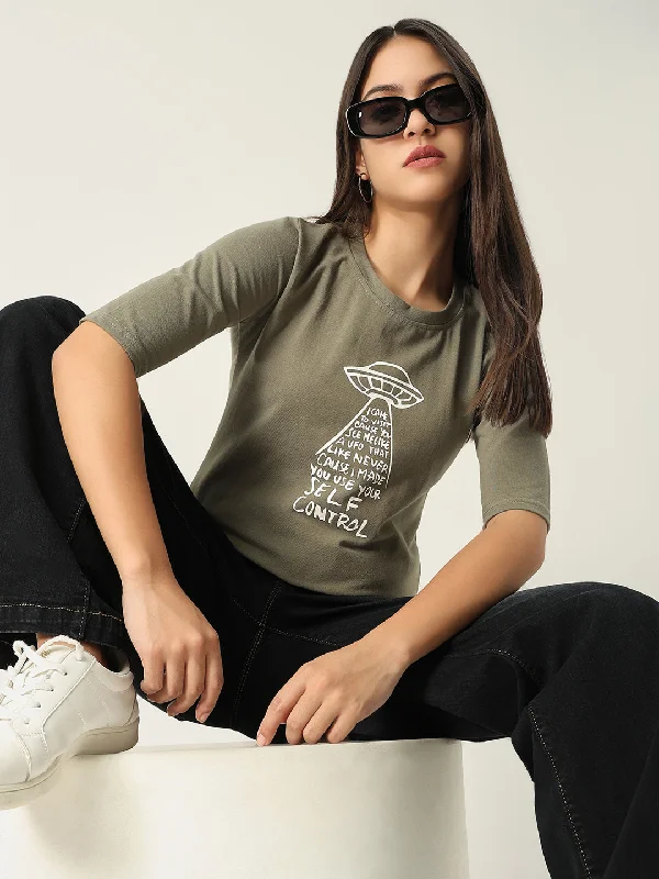 Women Graphic Olive T ShirtCultural T-Shirts