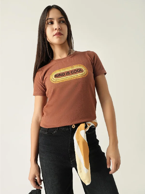 Women Graphic Brown T ShirtLimited Edition T-Shirts