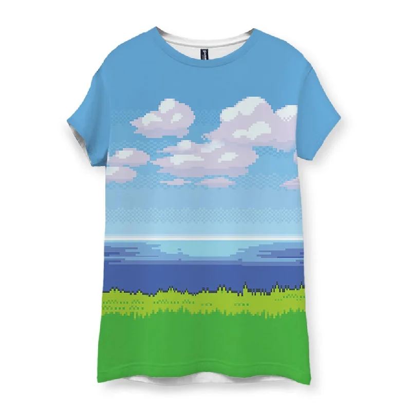 8-Bit Ocean Women's T-ShirtMetallic T-Shirts