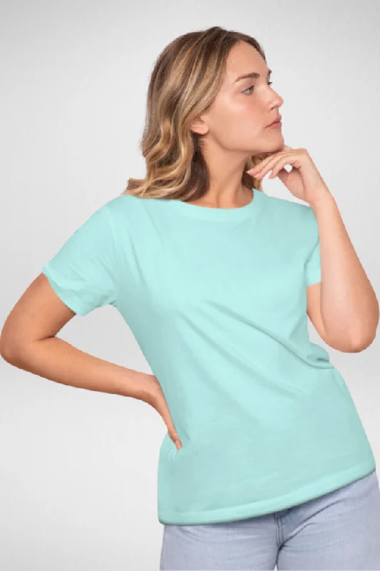 Mint Green T-shirt for womenDistressed T-Shirts