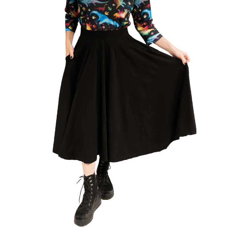 Onyx Twirl SkirtLeather Skirt