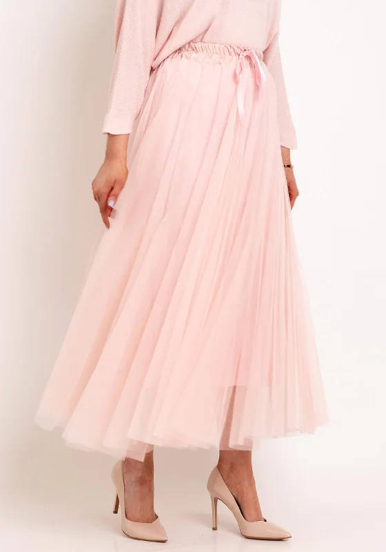 Serafina Collection One Size Tulle Midi Skirt, PinkOver Skirt