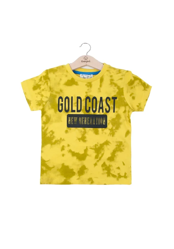 Work Short Sleeve TopsMiniBol Boy Gold Coast Short Sleeve Tee, Yellow