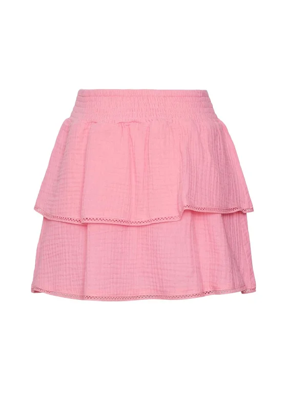 Vero Moda Girl Natali High Waist Skirt, Pink CosmosBall Skirt