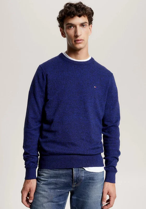 Tommy Hilfiger Heathered Knit Cashmere Sweater, Twilight LapisCycling Knit Tops