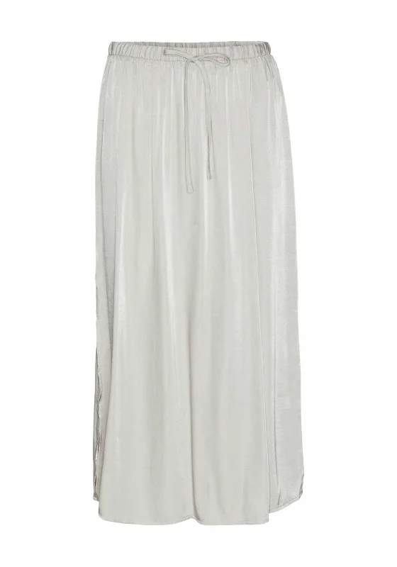 Vero Moda Ina Soft Shimmer Midi Skirt, Silver LiningGolf Skirt