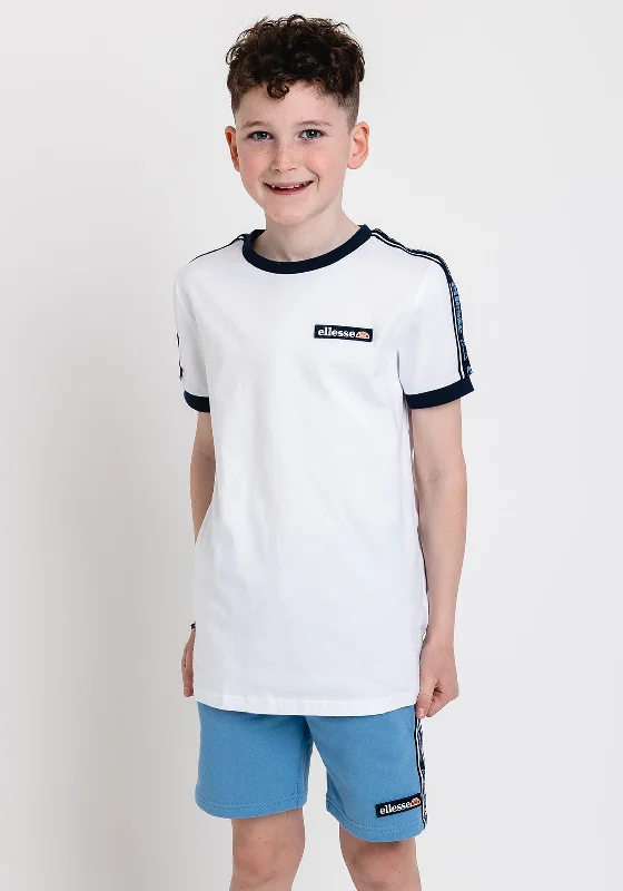 Band Merch Short Sleeve TopsEllesse Boy Giovi Short Sleeve Tee, White